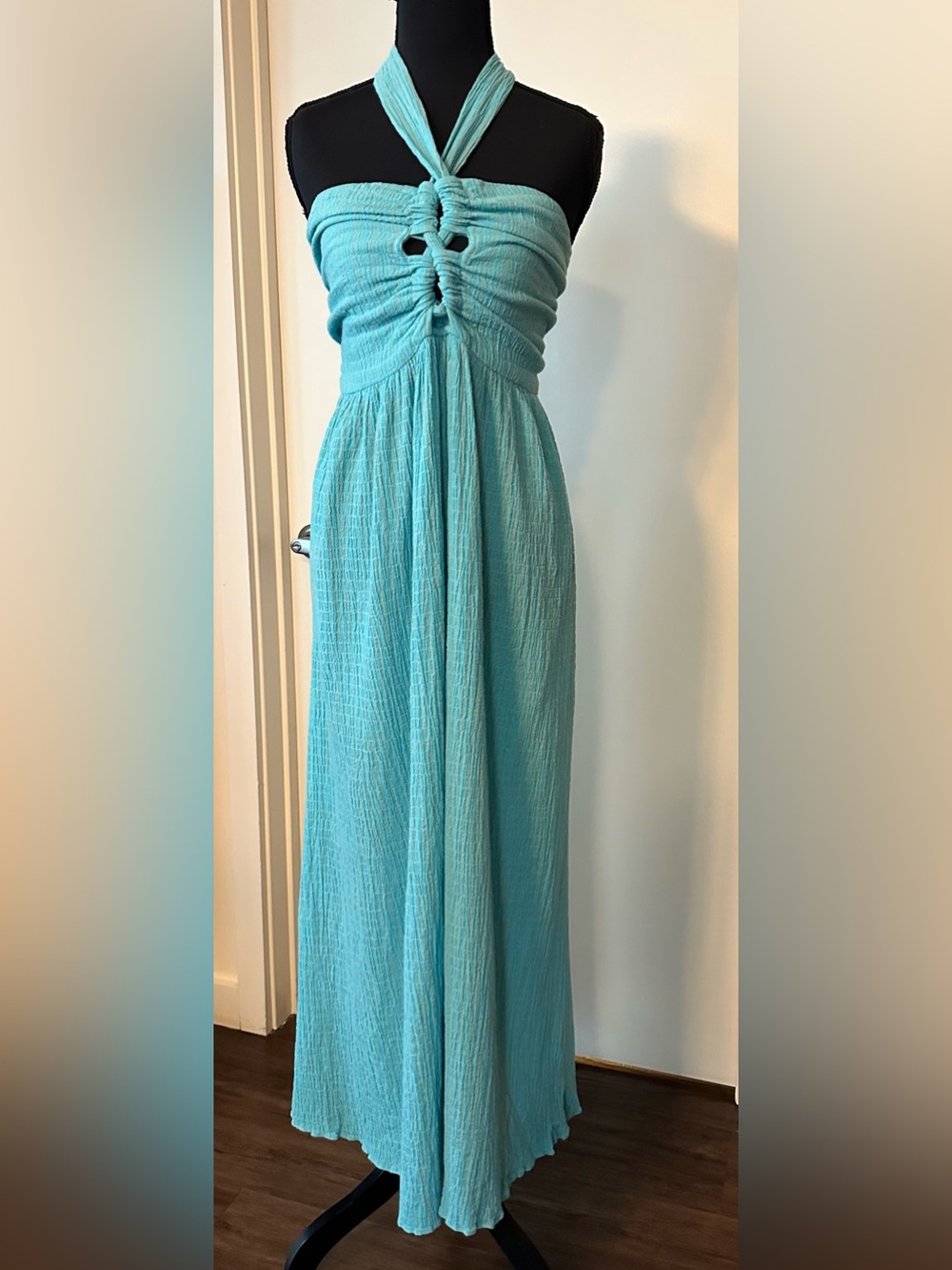 Mara Hoffman Annika Dress in Turquoise. Size L.